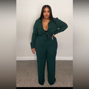 Forest green two pc tall girl friendly